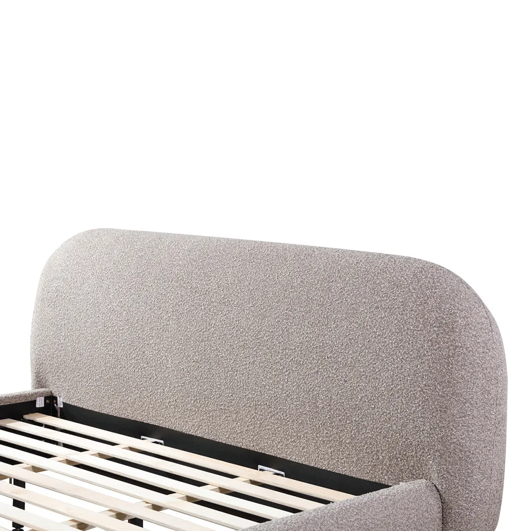 Cedar King Bed Frame - Olive Brown Boucle