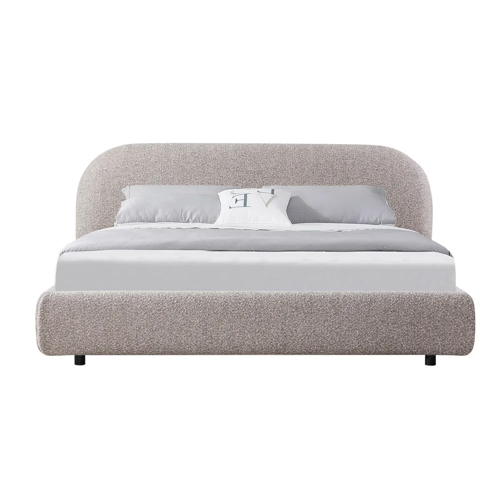 Cedar King Bed Frame - Olive Brown Boucle