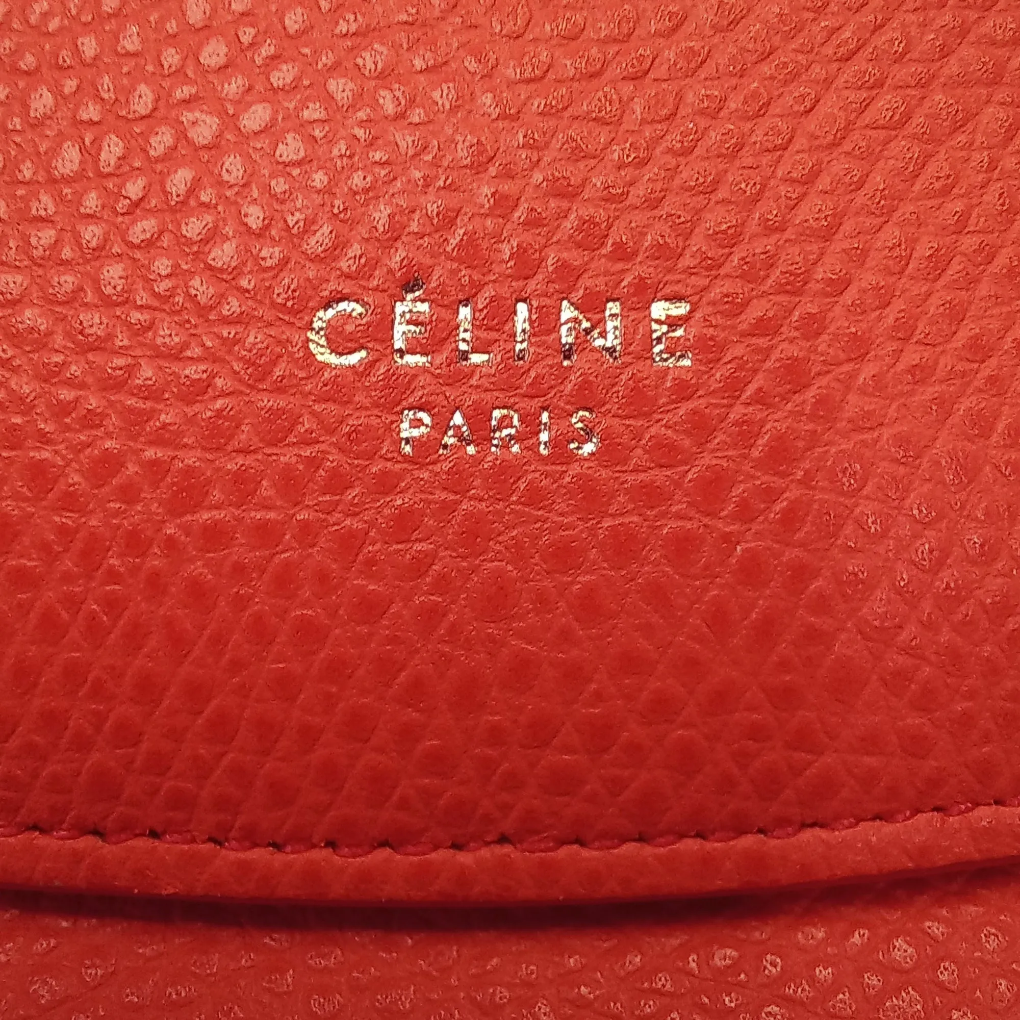 Celine Trotteur Orange Leather