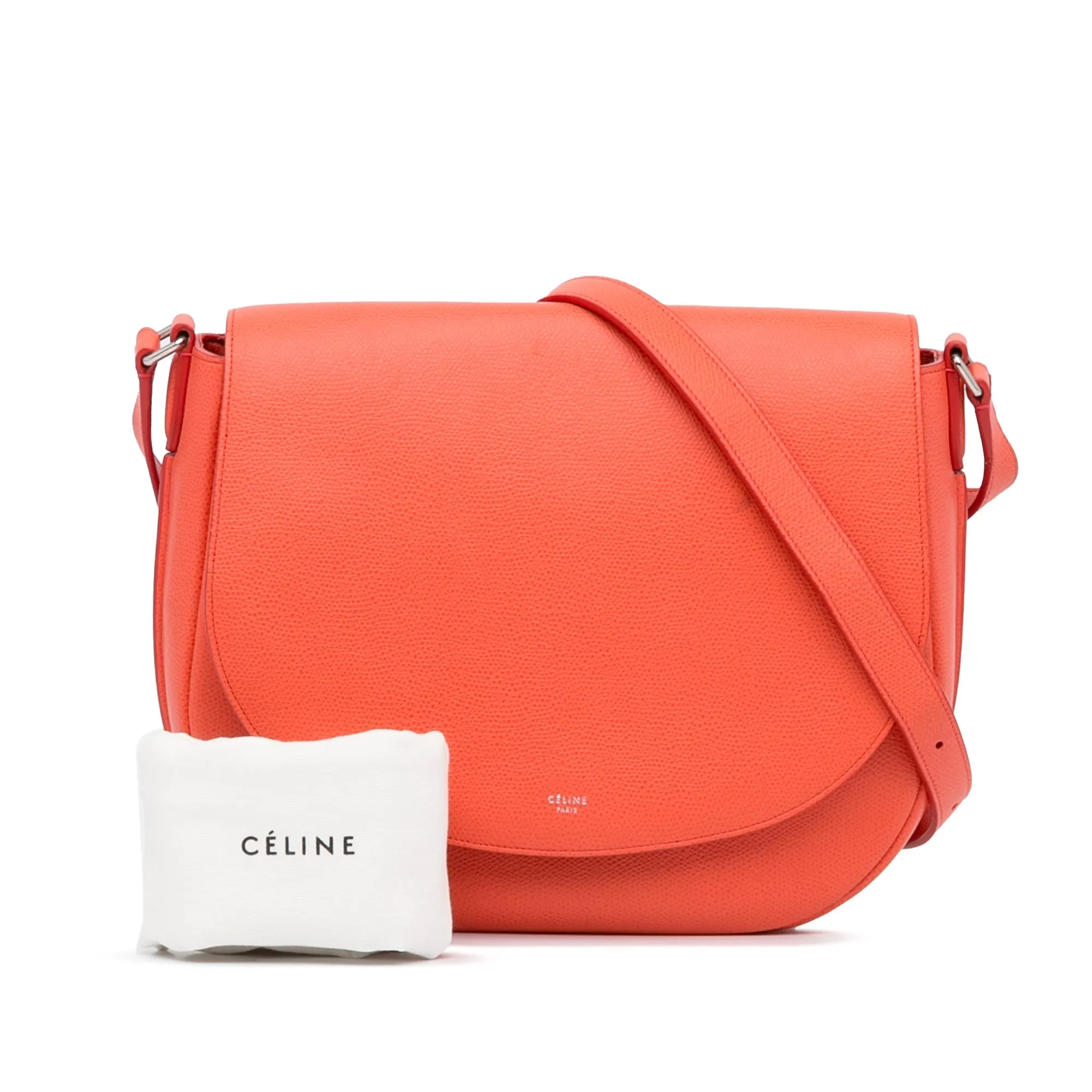 Celine Trotteur Orange Leather