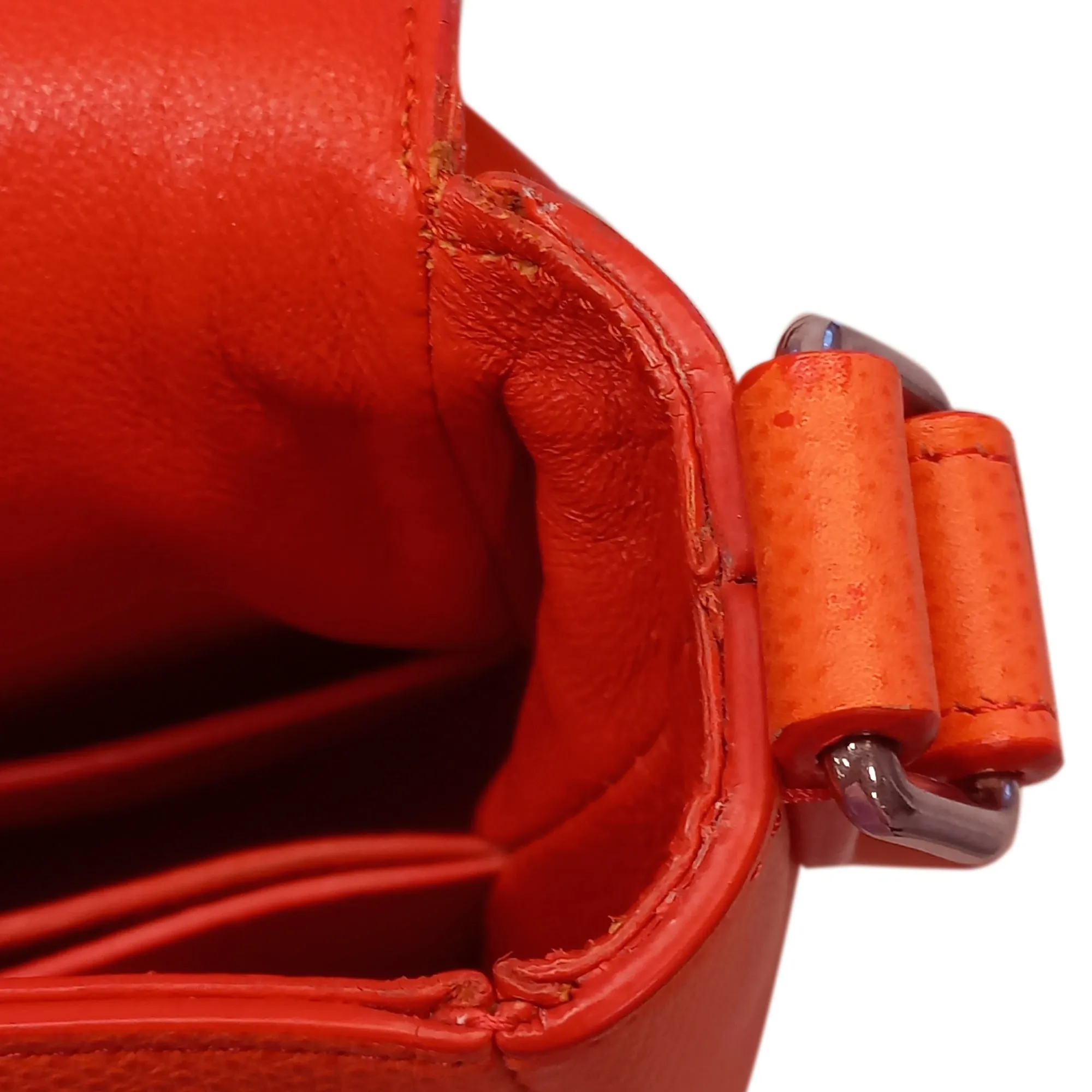 Celine Trotteur Orange Leather