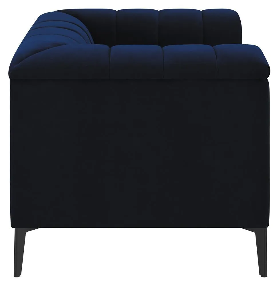 Chalet Tuxedo Arm Chair Blue - Luxe Accent Chair