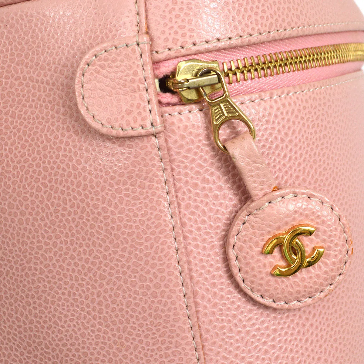 CHANEL 2003-2004 Timeless Vanity Handbag Pink Caviar AK38289b