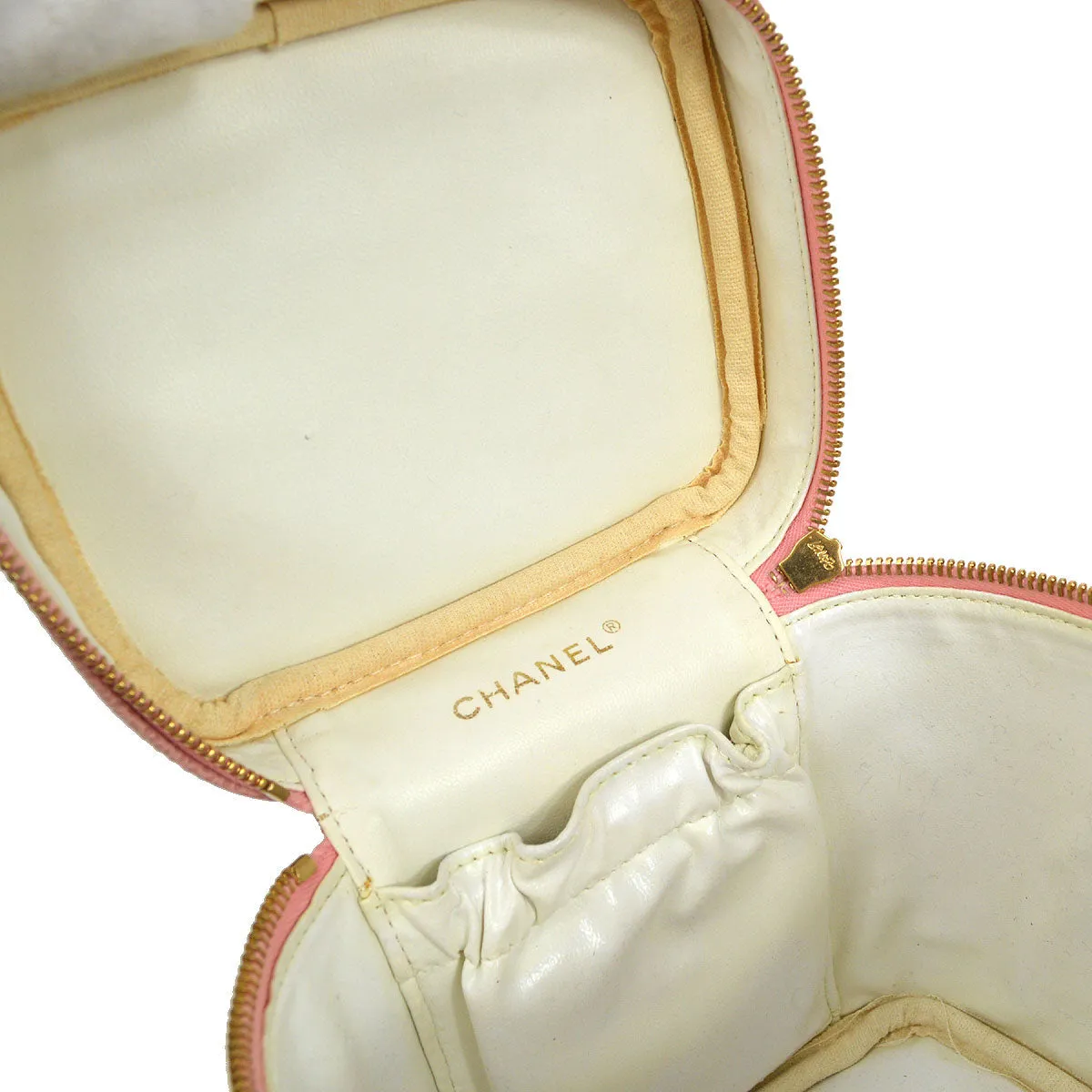 CHANEL 2003-2004 Timeless Vanity Handbag Pink Caviar AK38289b