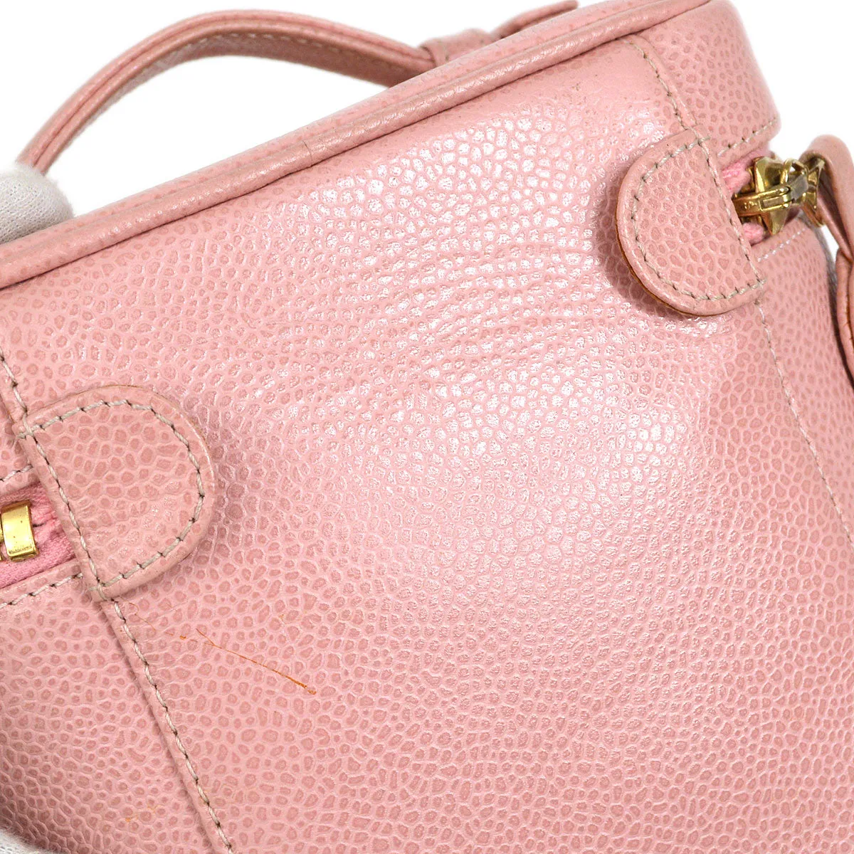 CHANEL 2003-2004 Timeless Vanity Handbag Pink Caviar AK38289b