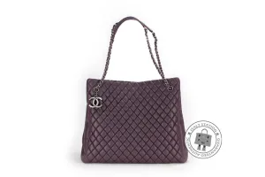 Chanel A67388 Y07112 CC Shopping Bag IN Iridescent Purple   91623 Calfskin Shoulder Bags Sbhw