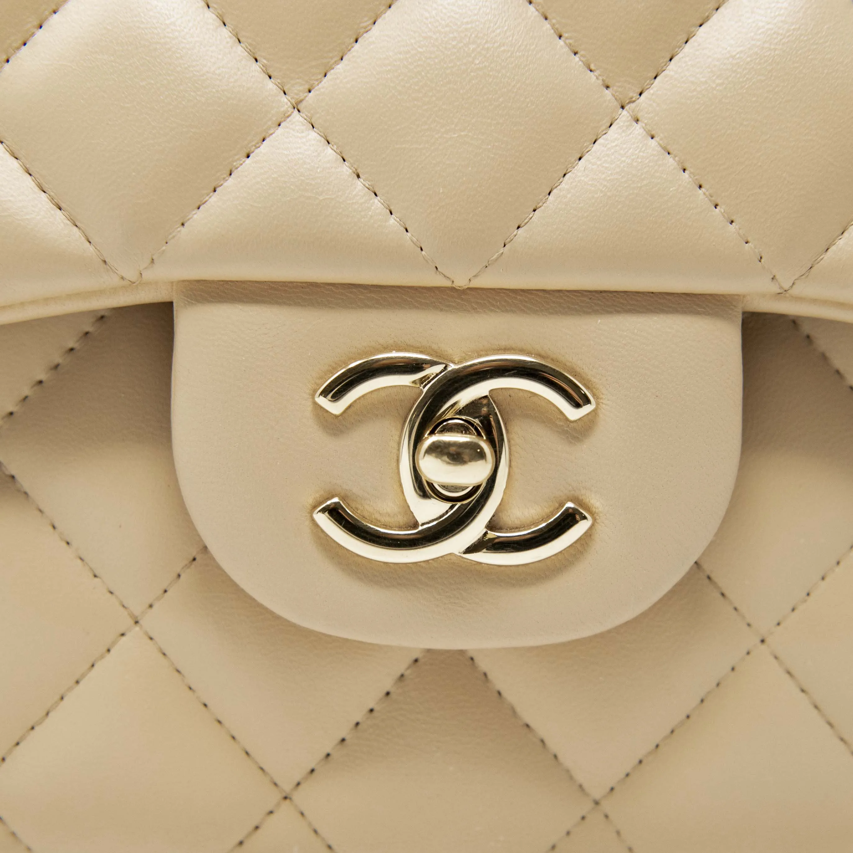 Chanel Beige Jumbo Classic Flap