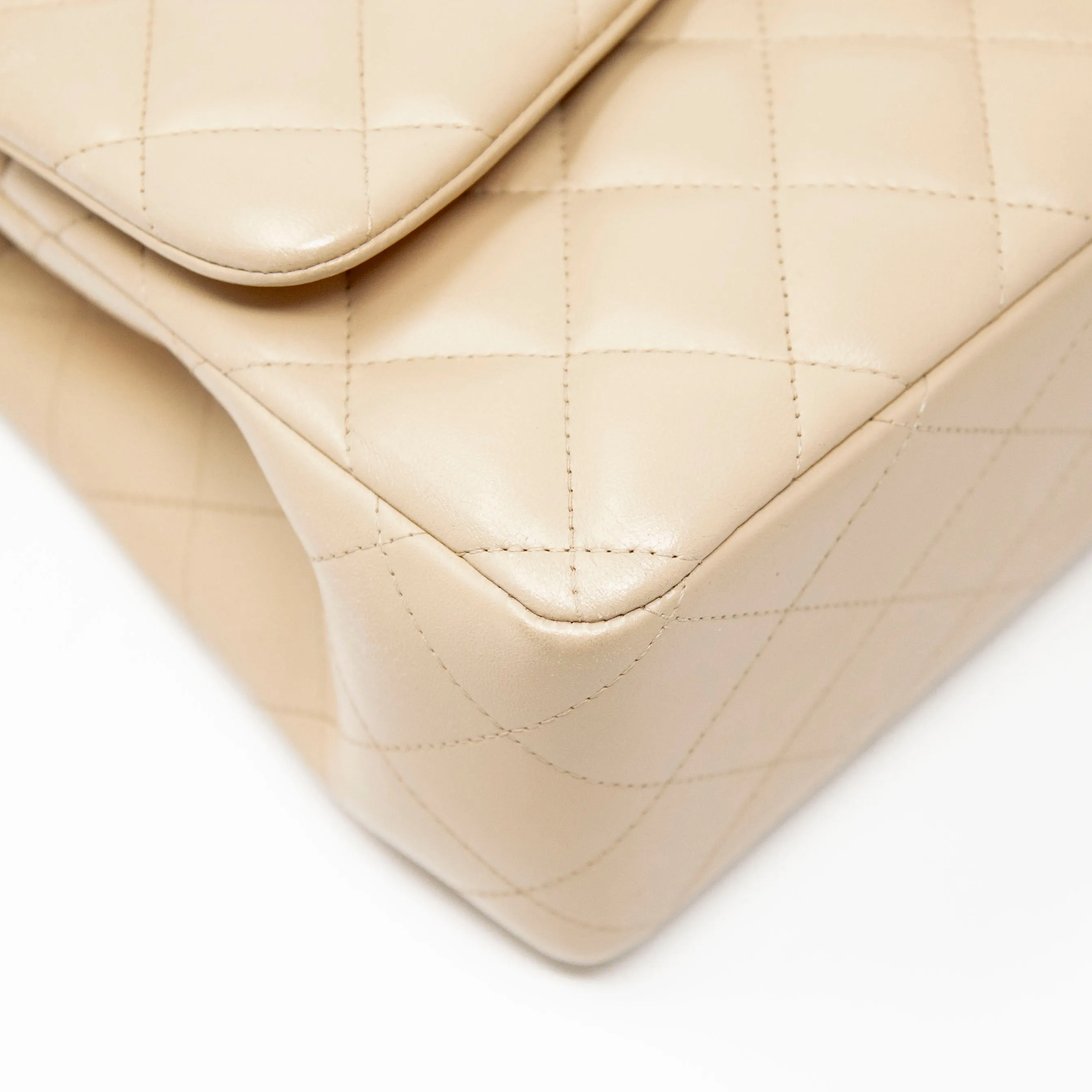 Chanel Beige Jumbo Classic Flap