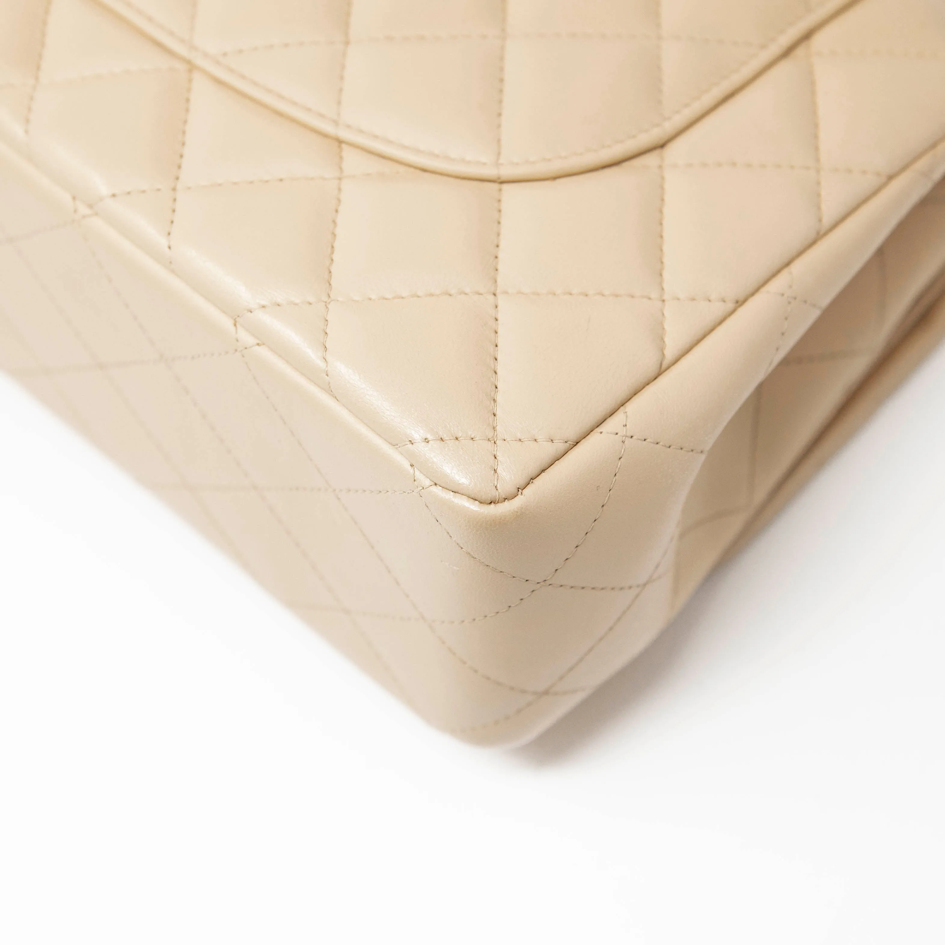 Chanel Beige Jumbo Classic Flap