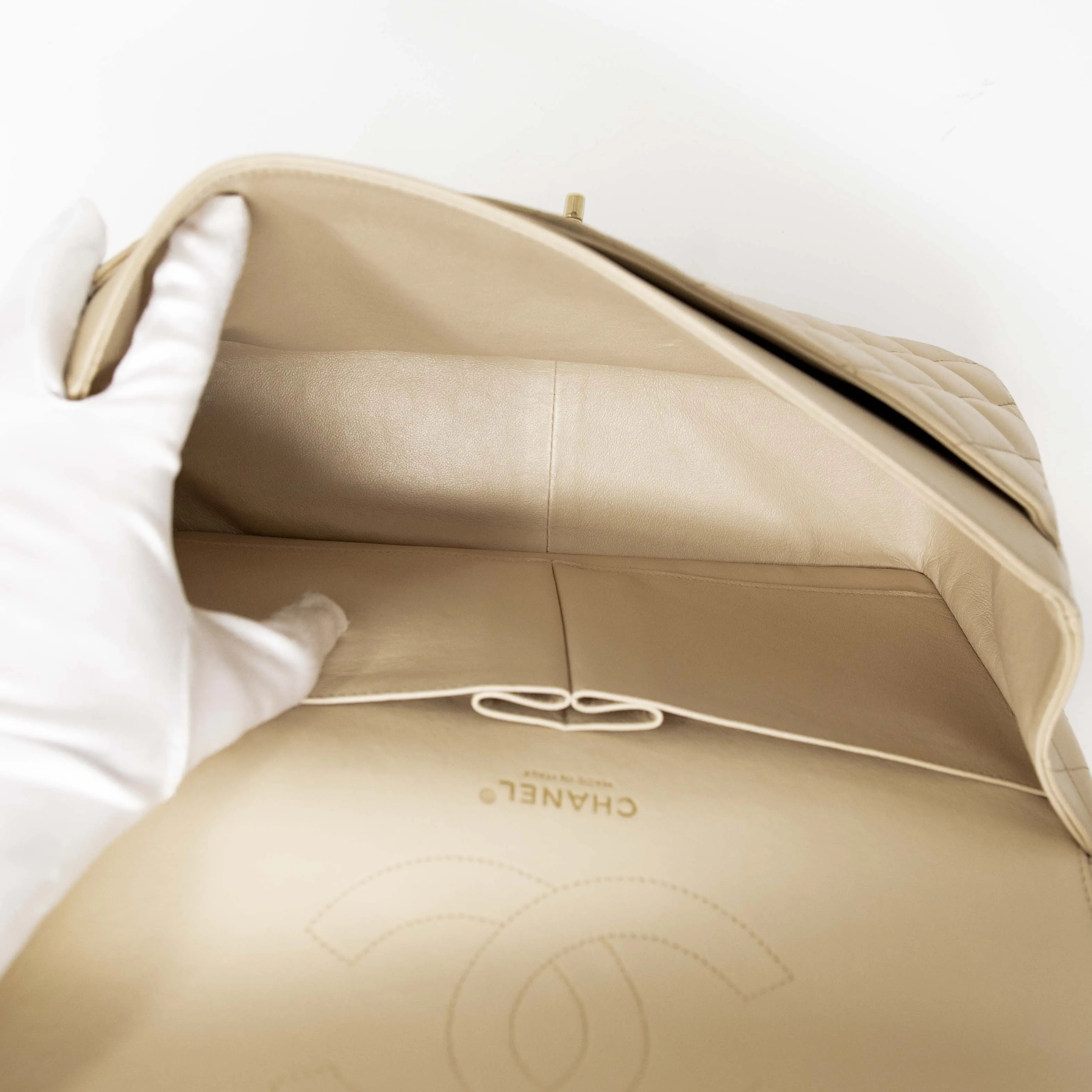 Chanel Beige Jumbo Classic Flap