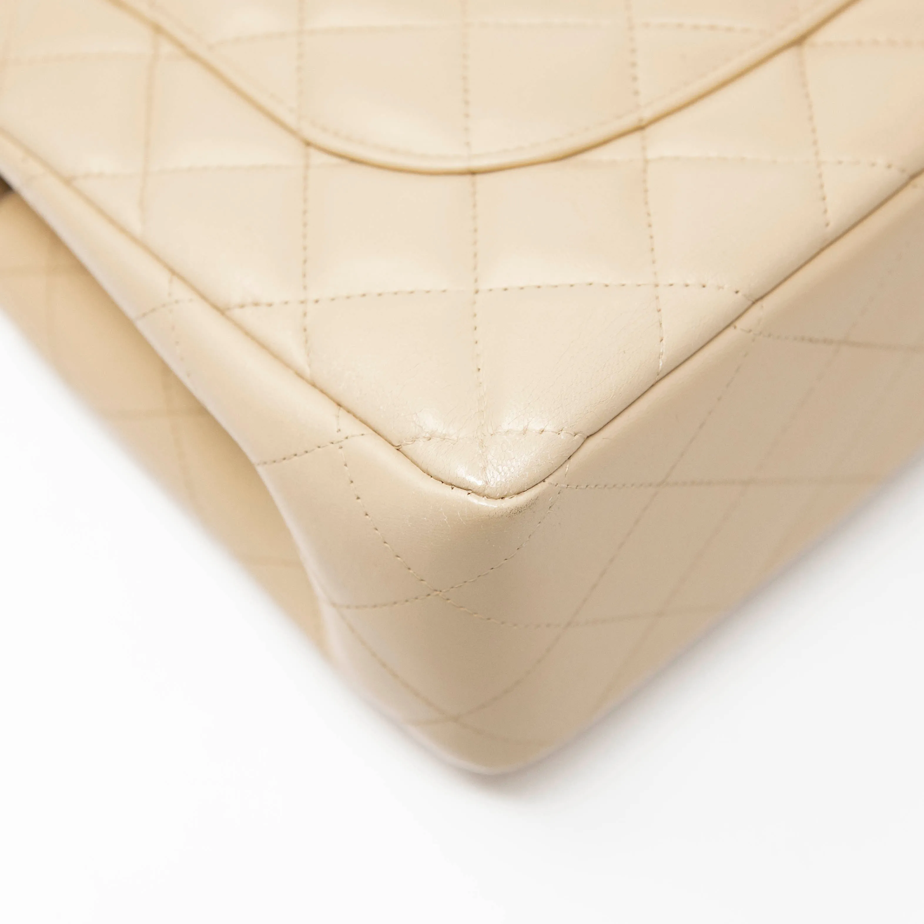 Chanel Beige Jumbo Classic Flap