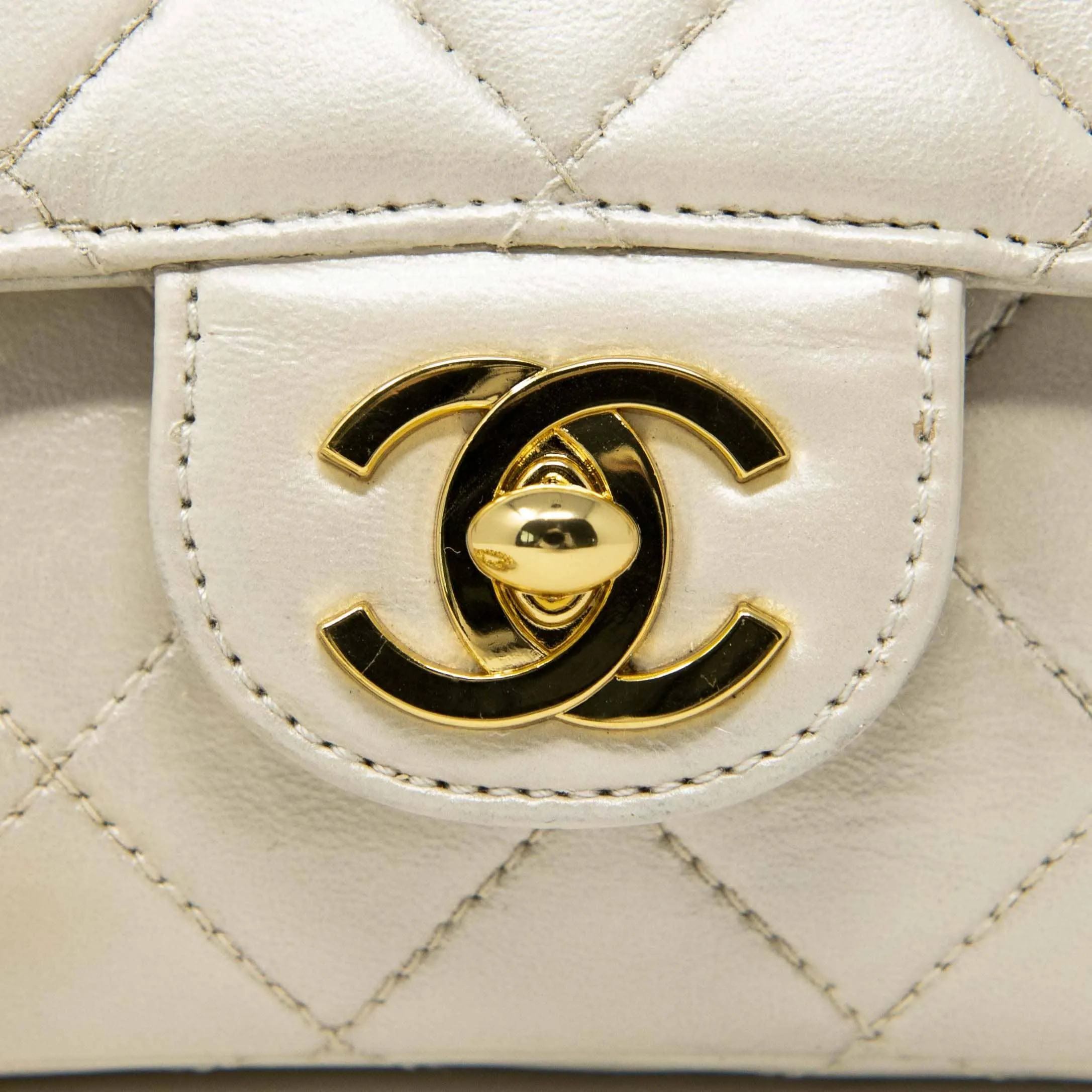 Chanel Pearl White Mini Flap