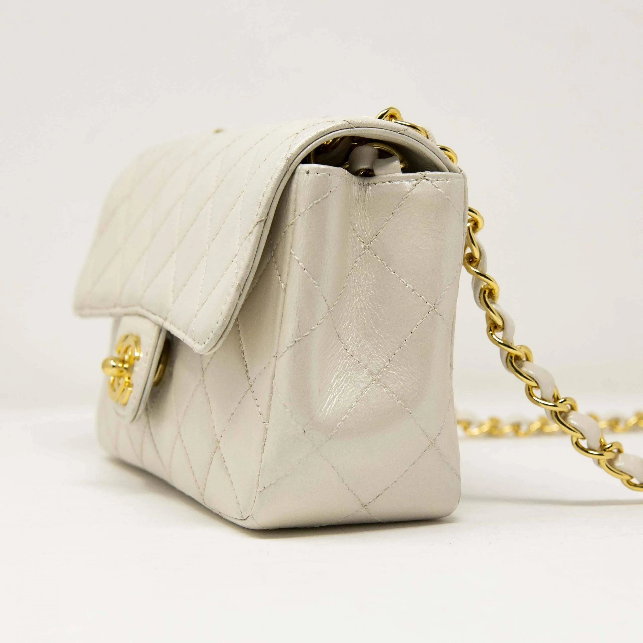 Chanel Pearl White Mini Flap