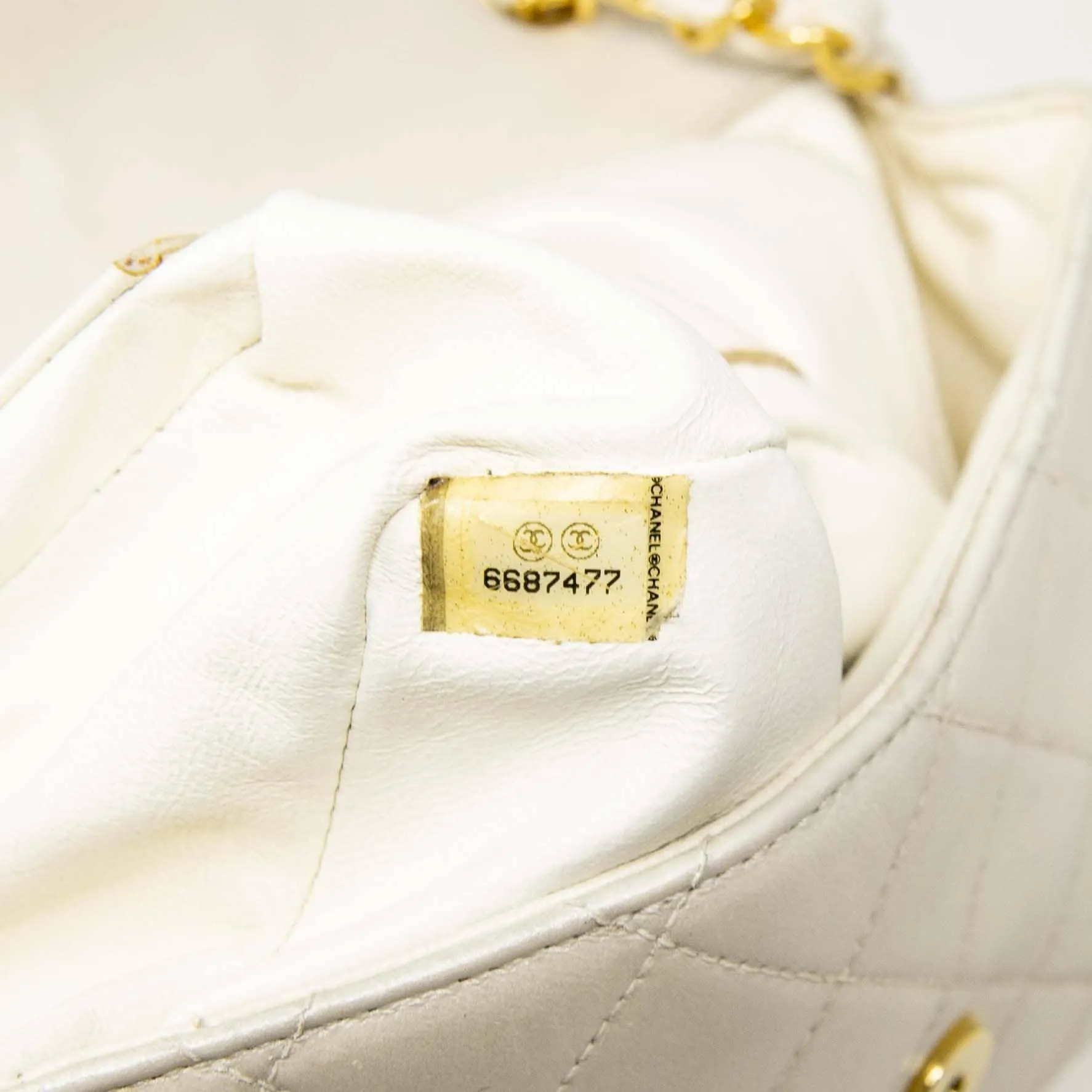 Chanel Pearl White Mini Flap