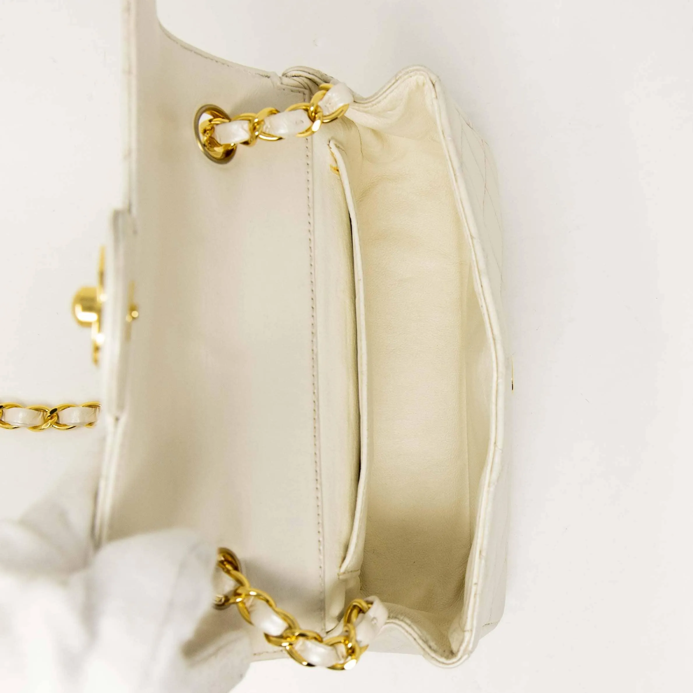 Chanel Pearl White Mini Flap