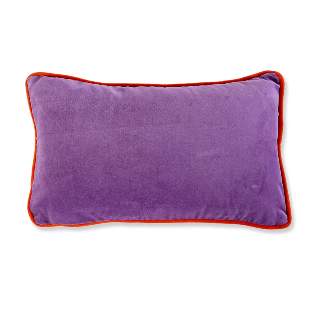 Charliss Velvet Lumbar Pillow | Lilac   Orange