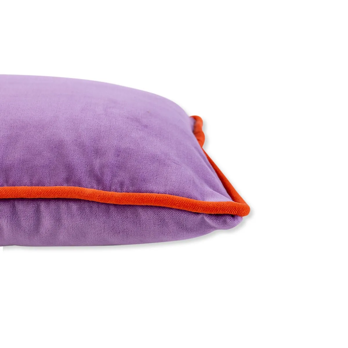 Charliss Velvet Lumbar Pillow | Lilac   Orange