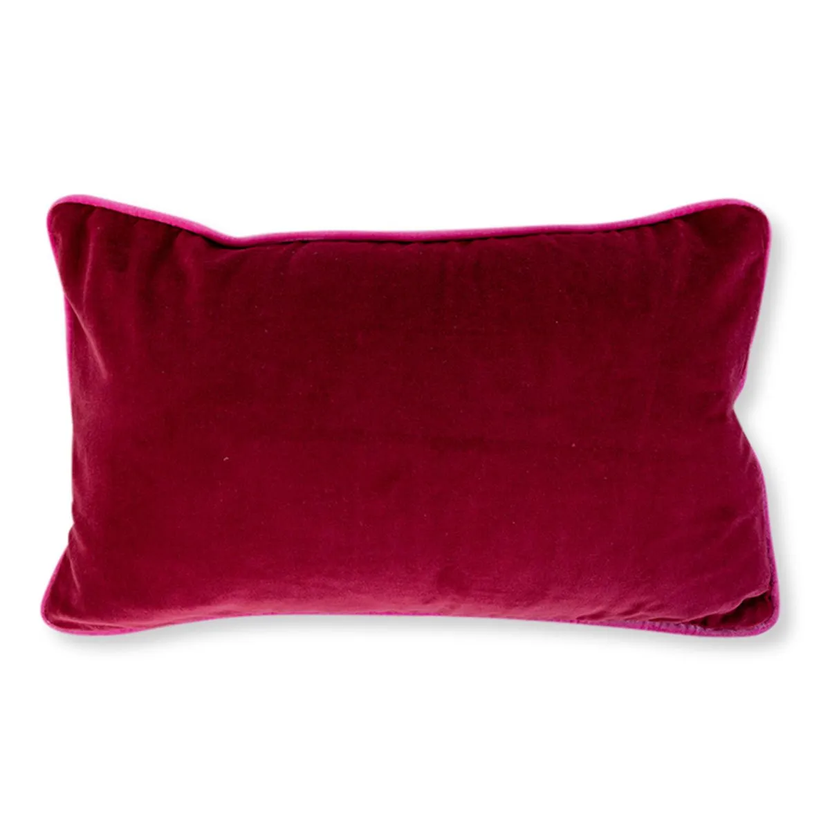 Charliss Velvet Lumbar Pillow | Wine   Hot Pink
