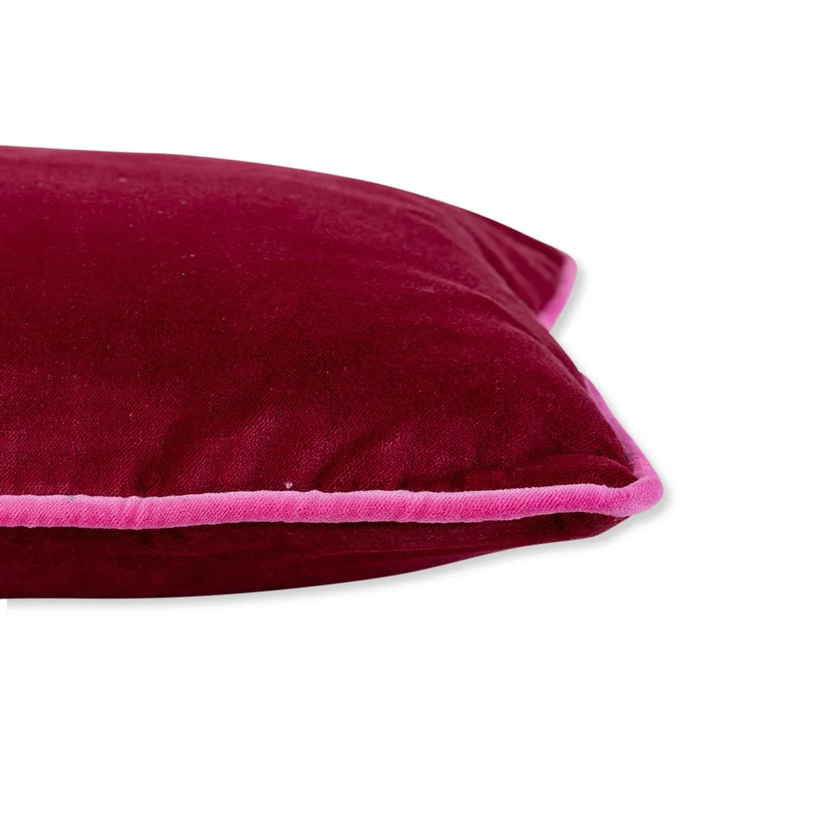 Charliss Velvet Lumbar Pillow | Wine   Hot Pink