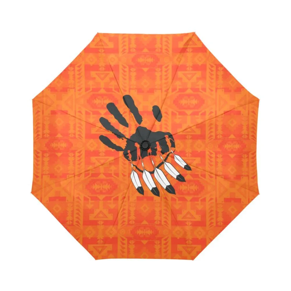 Chiefs Mountain Orange A feather for each Auto-Foldable Umbrella