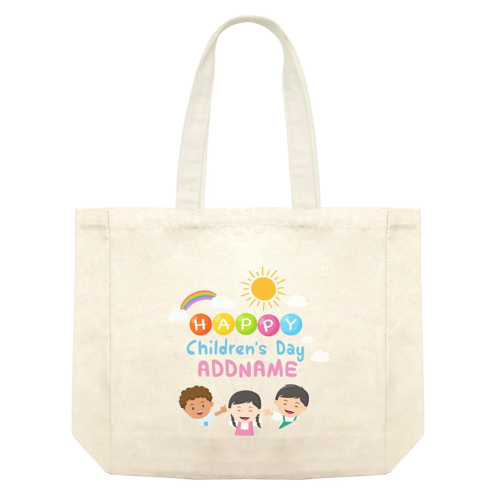 Children's Day Gift Series Happy Children's Day Three Children Addname Shopping Bag