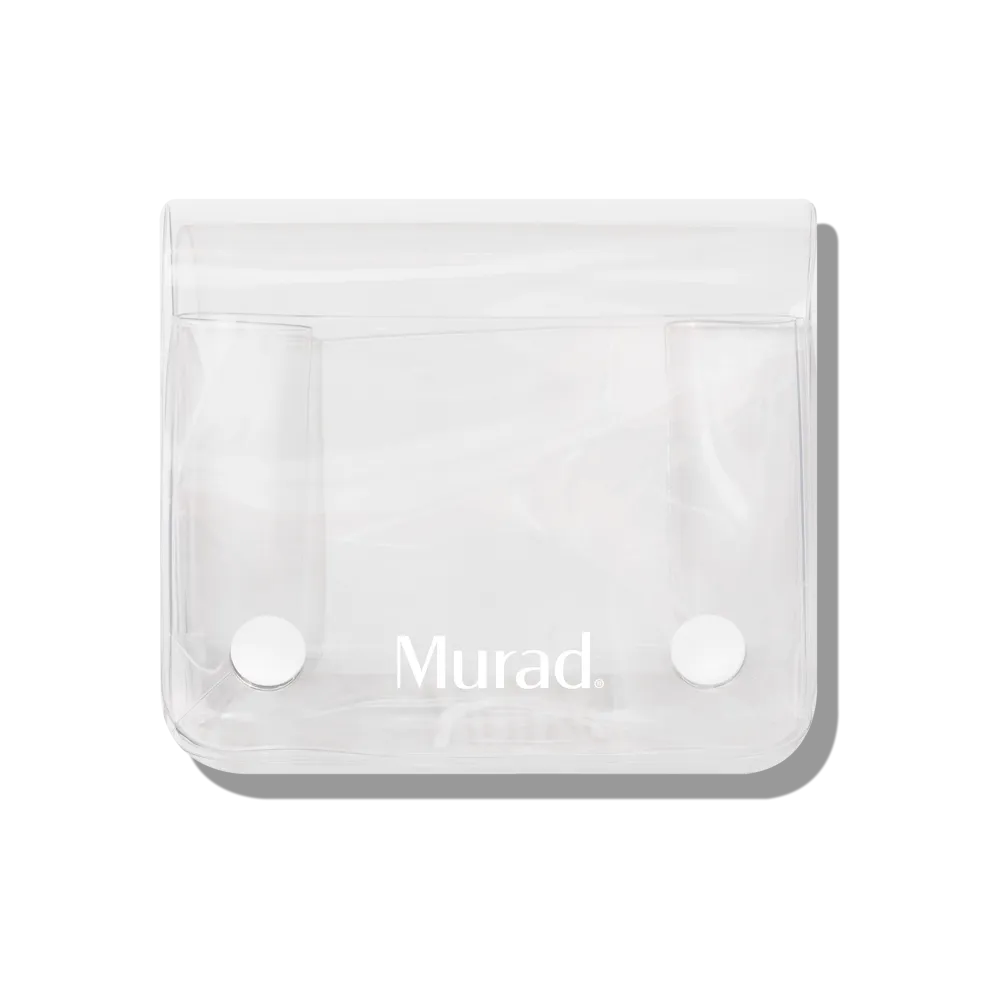 Clear Button Snap Cosmetic Bag