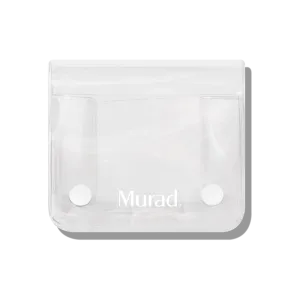 Clear Button Snap Cosmetic Bag