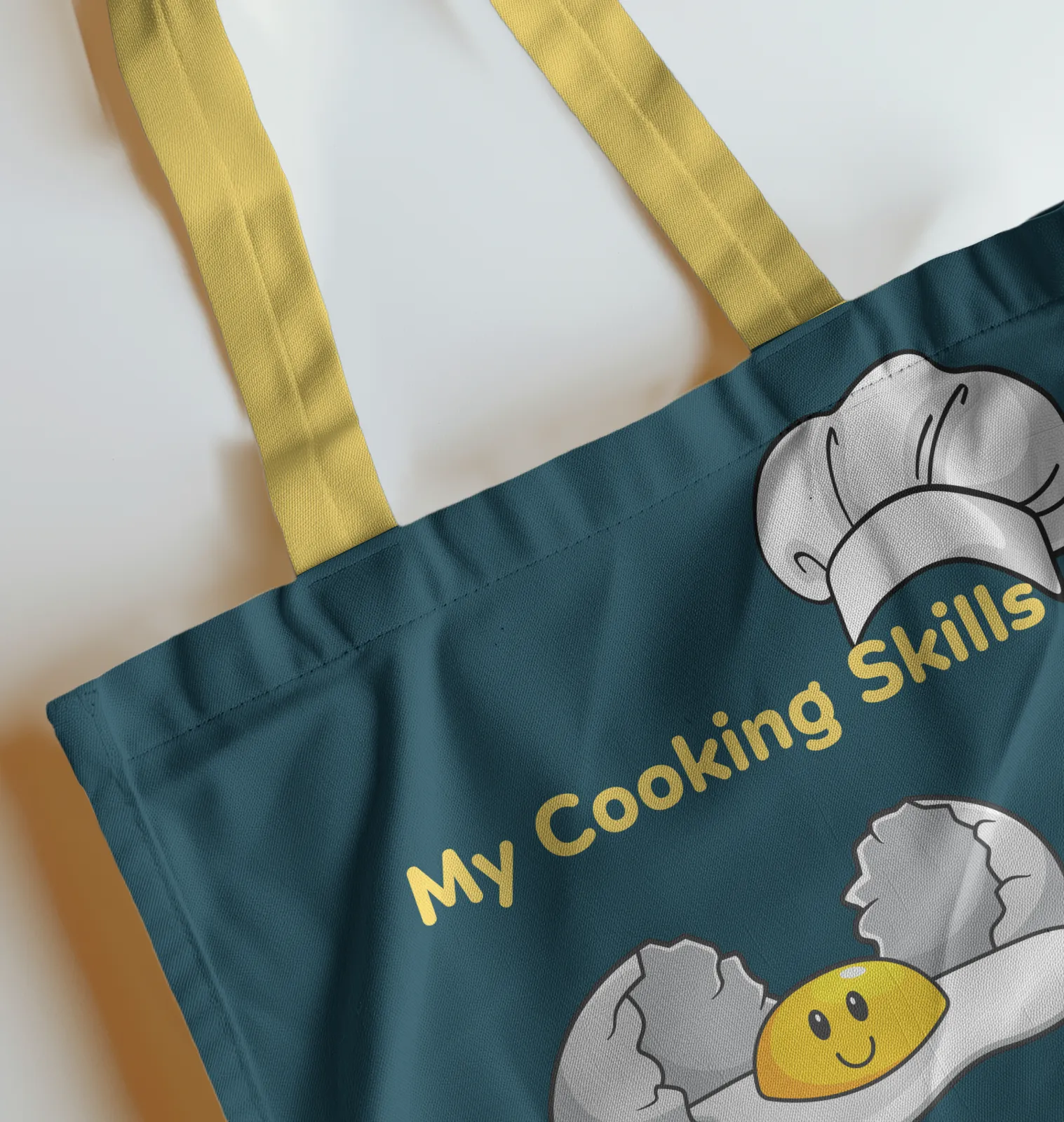 Cooking Skills Omletter to Bhurji Tote Bag with Zipper Dark Green