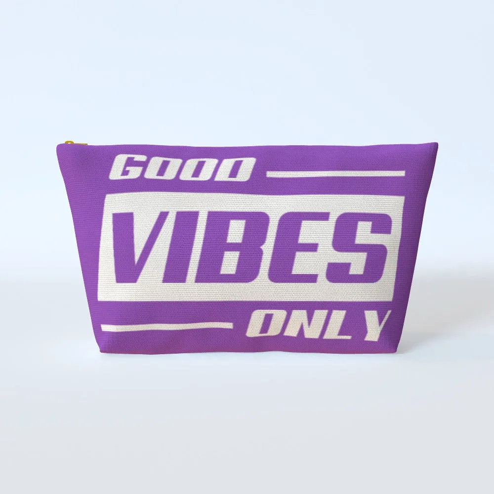 Cosmetic Bag - Good Vibes Only Purple