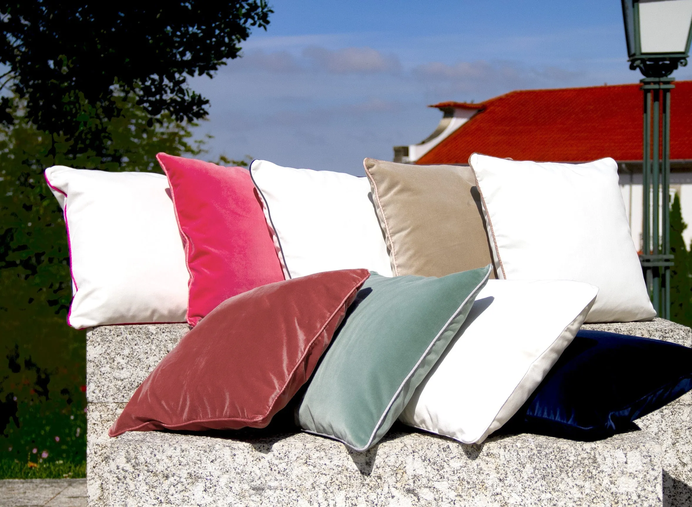 Cotton Velvet Decorative Pillow | Amalia Home Jaya