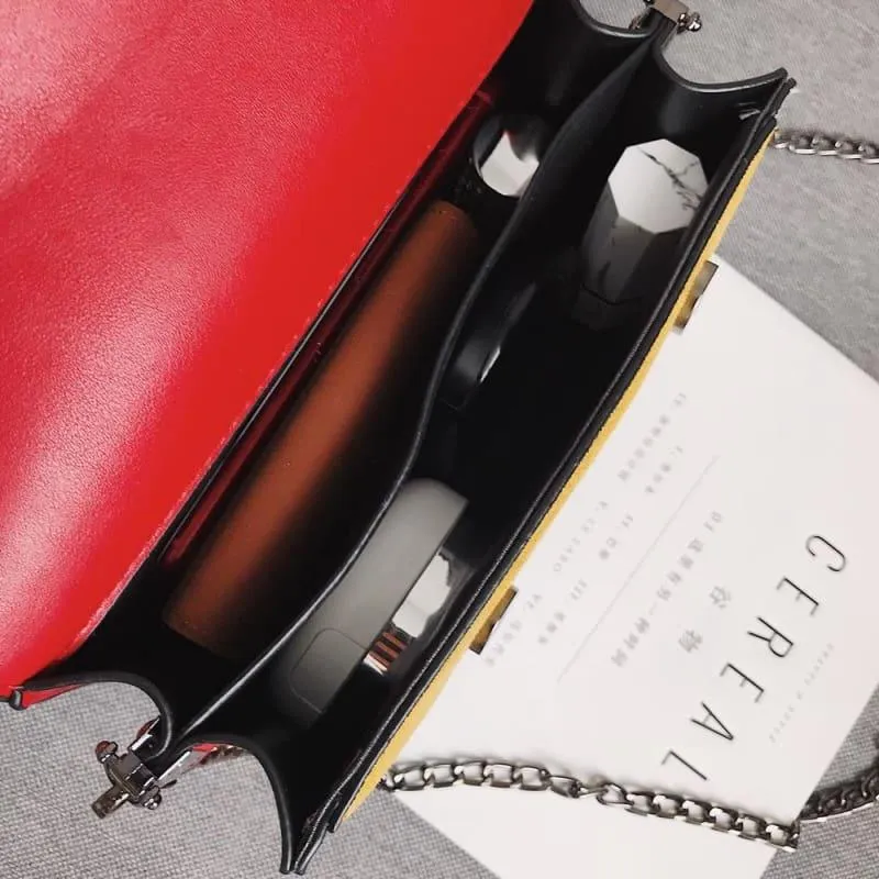 Criss-Cross Ladies Leather Patchwork Women Messenger Shoulder Bag