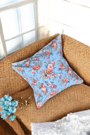 Cushion Cover ~ Rose Garden in Coral Mist