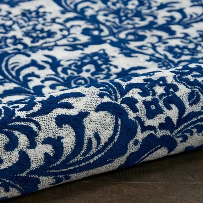 Damask DAS02 Ivory/Navy Rug