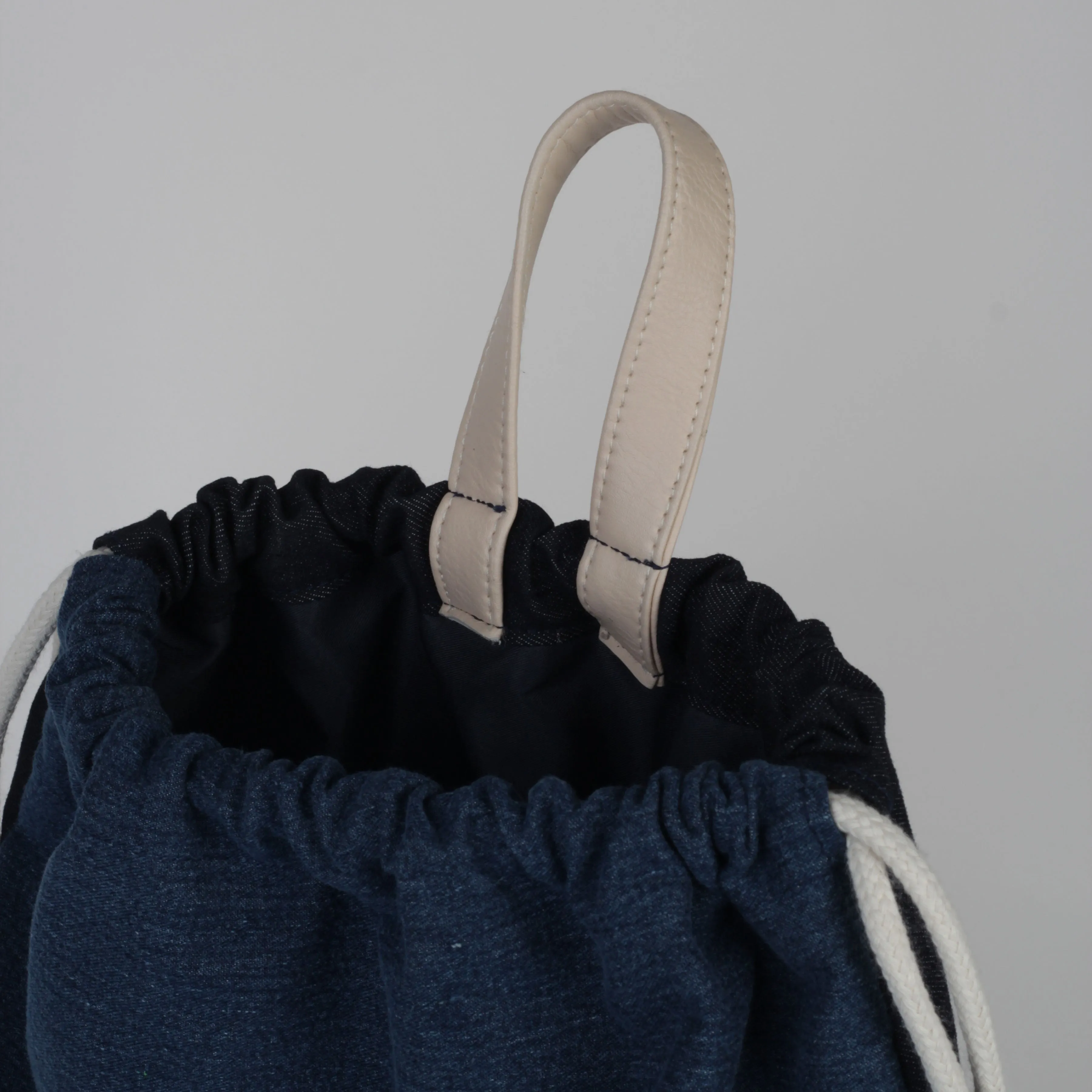 Denim Drawstring Bag