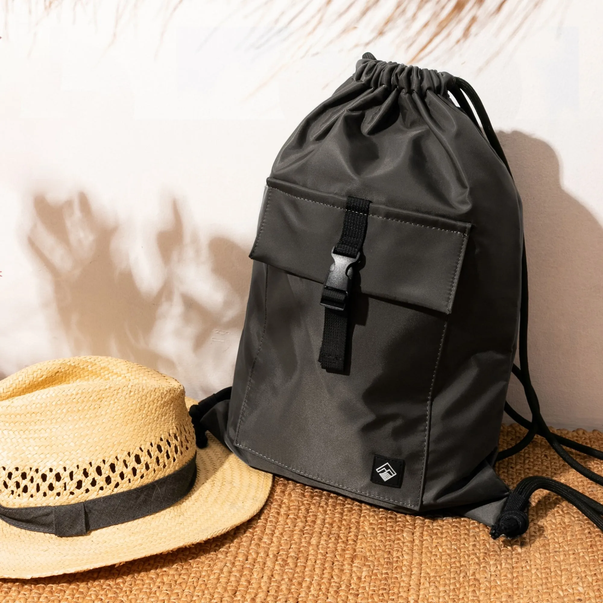 Denim Drawstring Bag