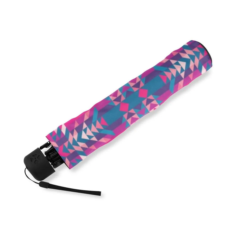 Desert Geo Blue Foldable Umbrella