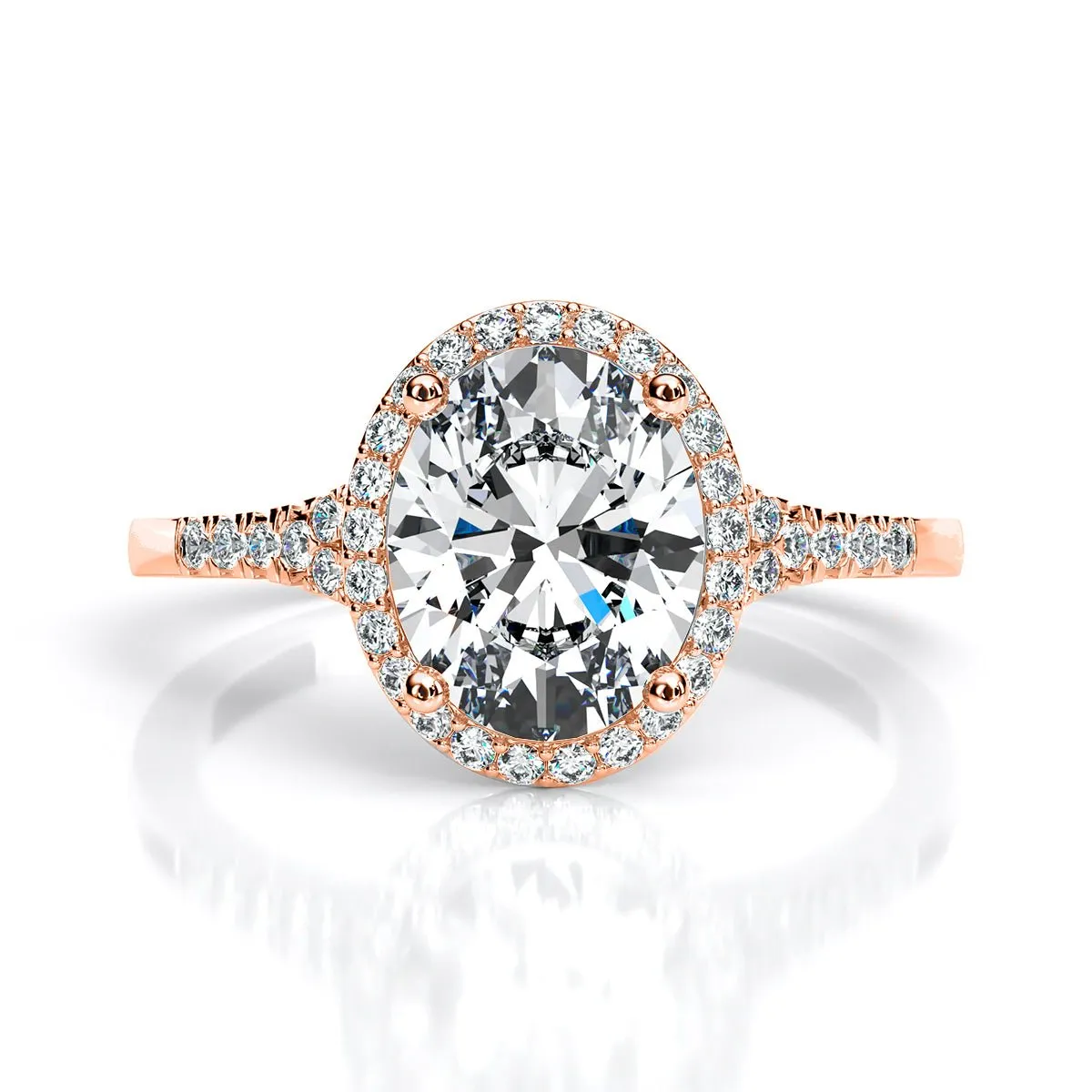 Desert Rose - GIA Natural Oval Diamond Engagement Ring