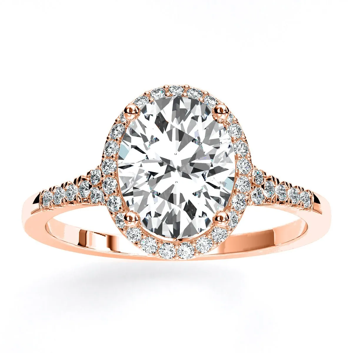 Desert Rose - GIA Natural Oval Diamond Engagement Ring