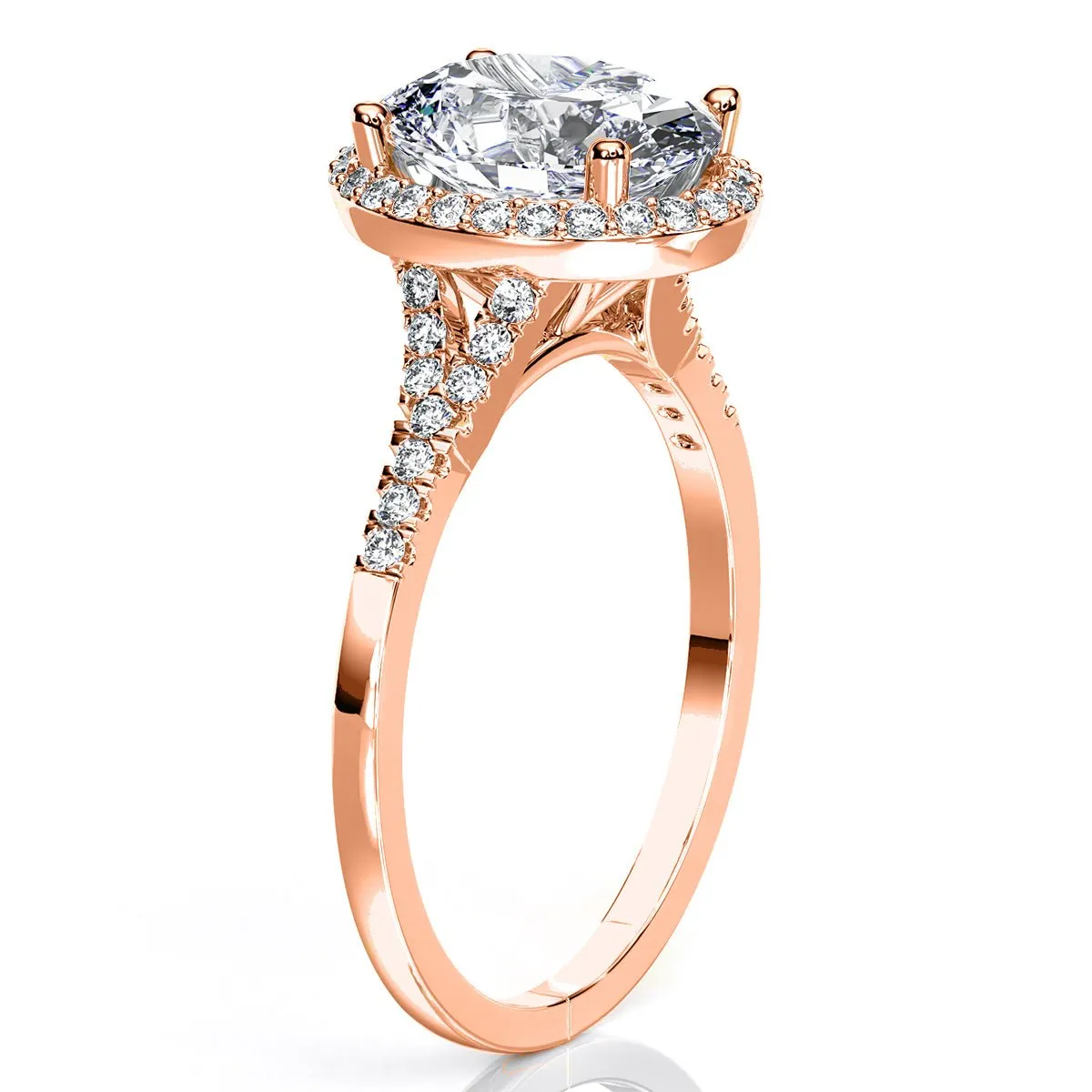 Desert Rose - GIA Natural Oval Diamond Engagement Ring