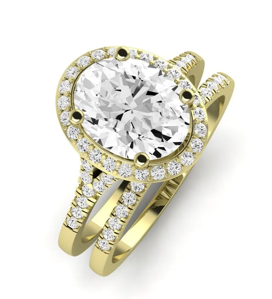 Desert Rose - Oval Lab Diamond Bridal Set (IGI Certified)
