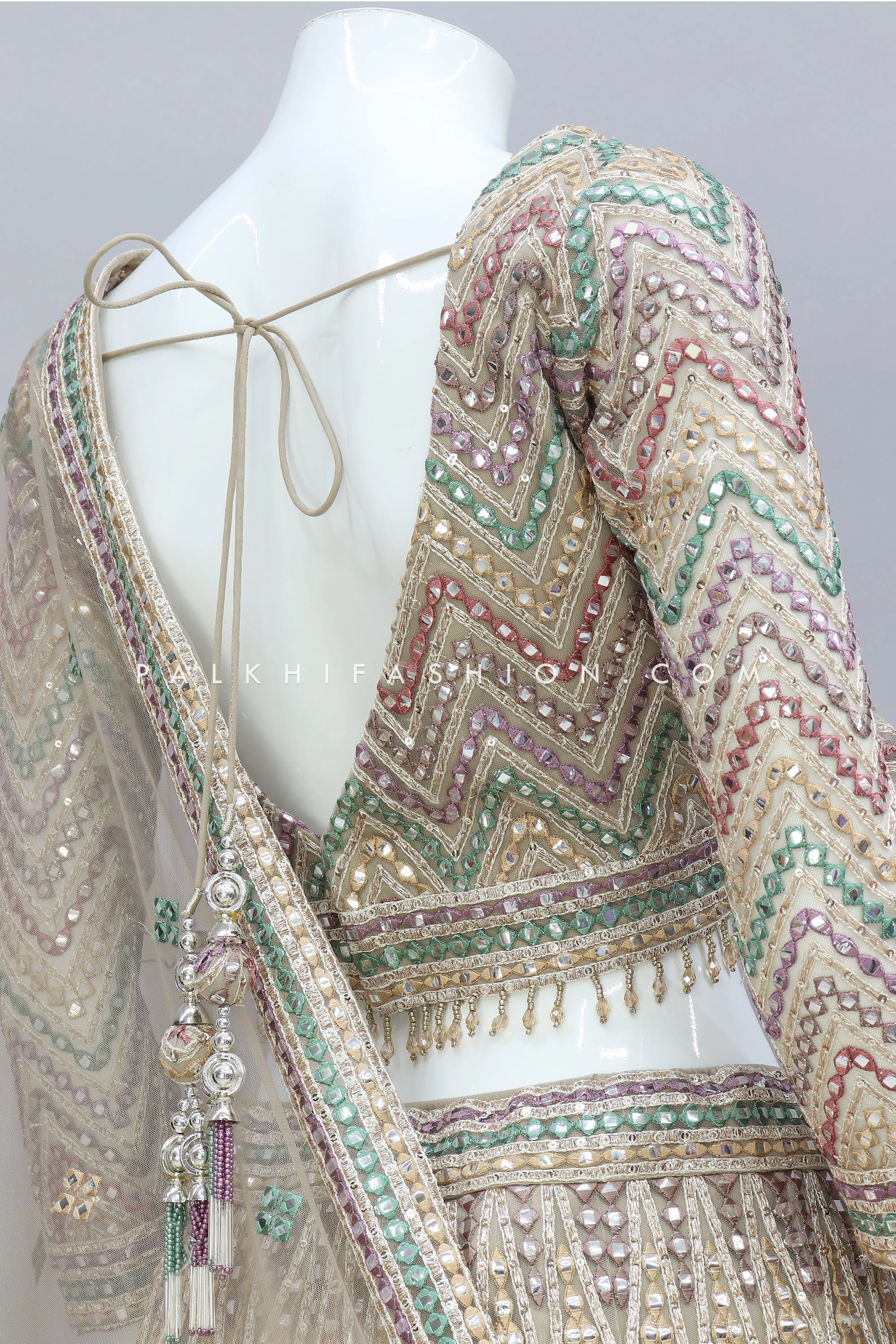 Designer Ivory Gold Lehenga Choli With Exquisite Work