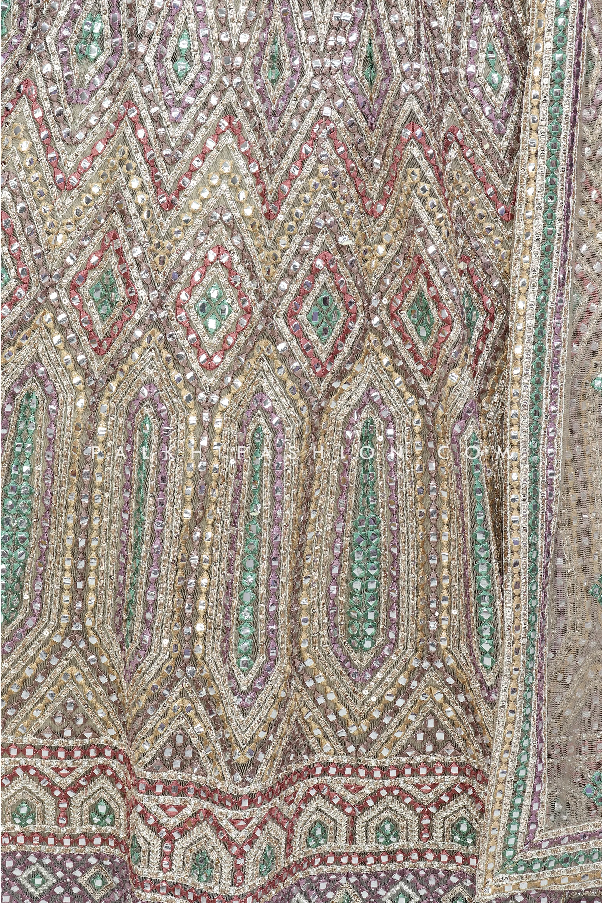 Designer Ivory Gold Lehenga Choli With Exquisite Work