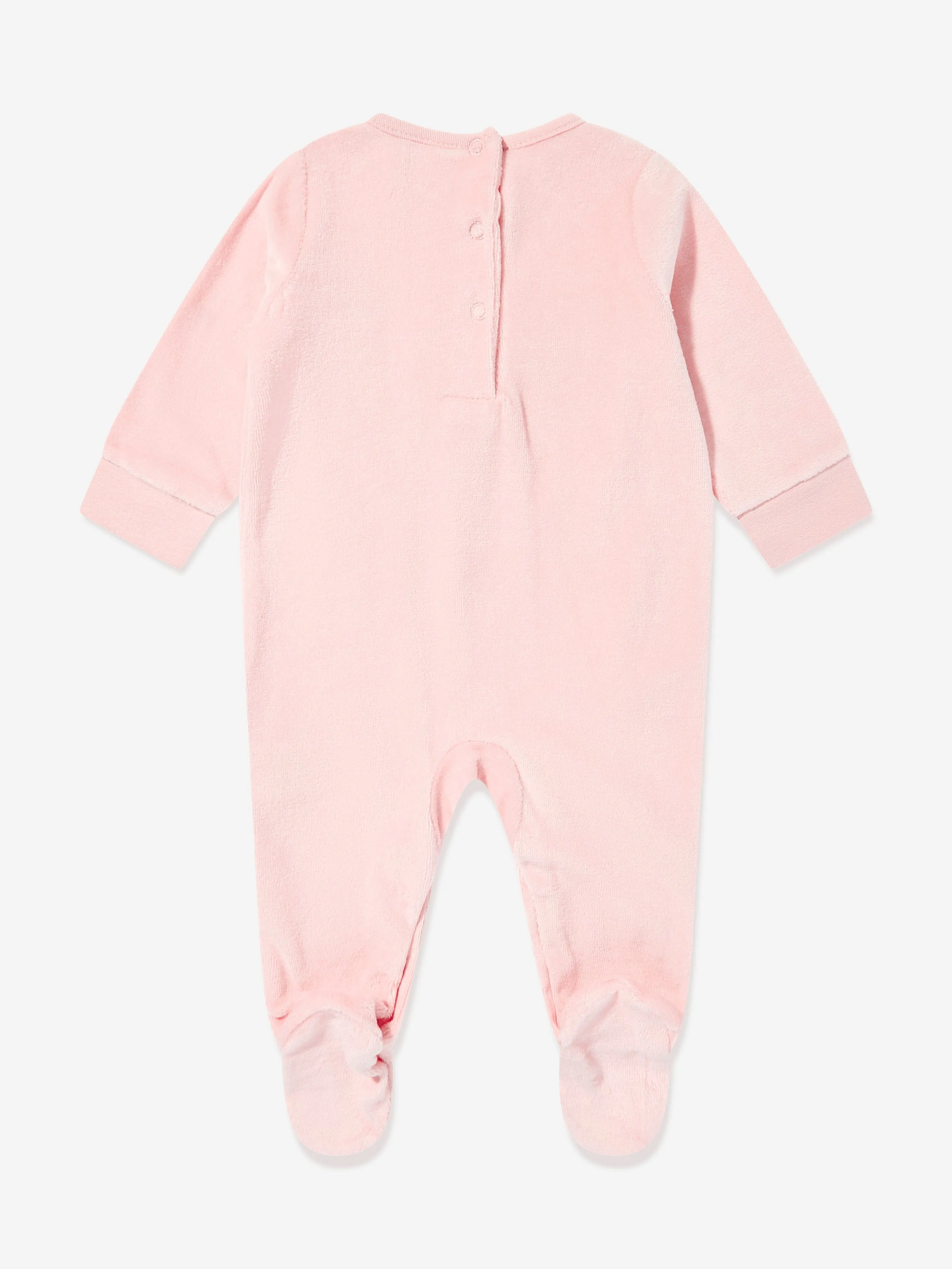 DKNY Baby Girls Velour Babygrow in Pink