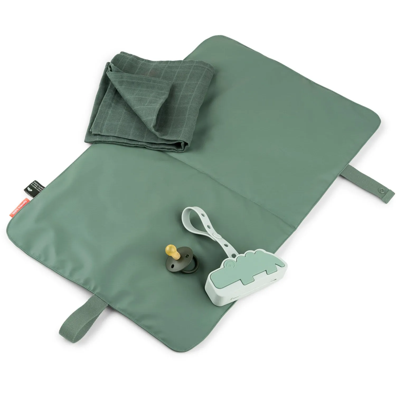 DonebyDeer Green 접이식 기저귀 교환 매트