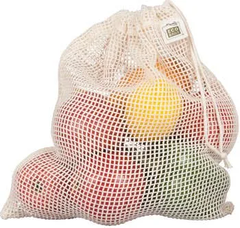ECOBAGS Organic Mesh Produce Bag / Sack - Medium: Storm Blue