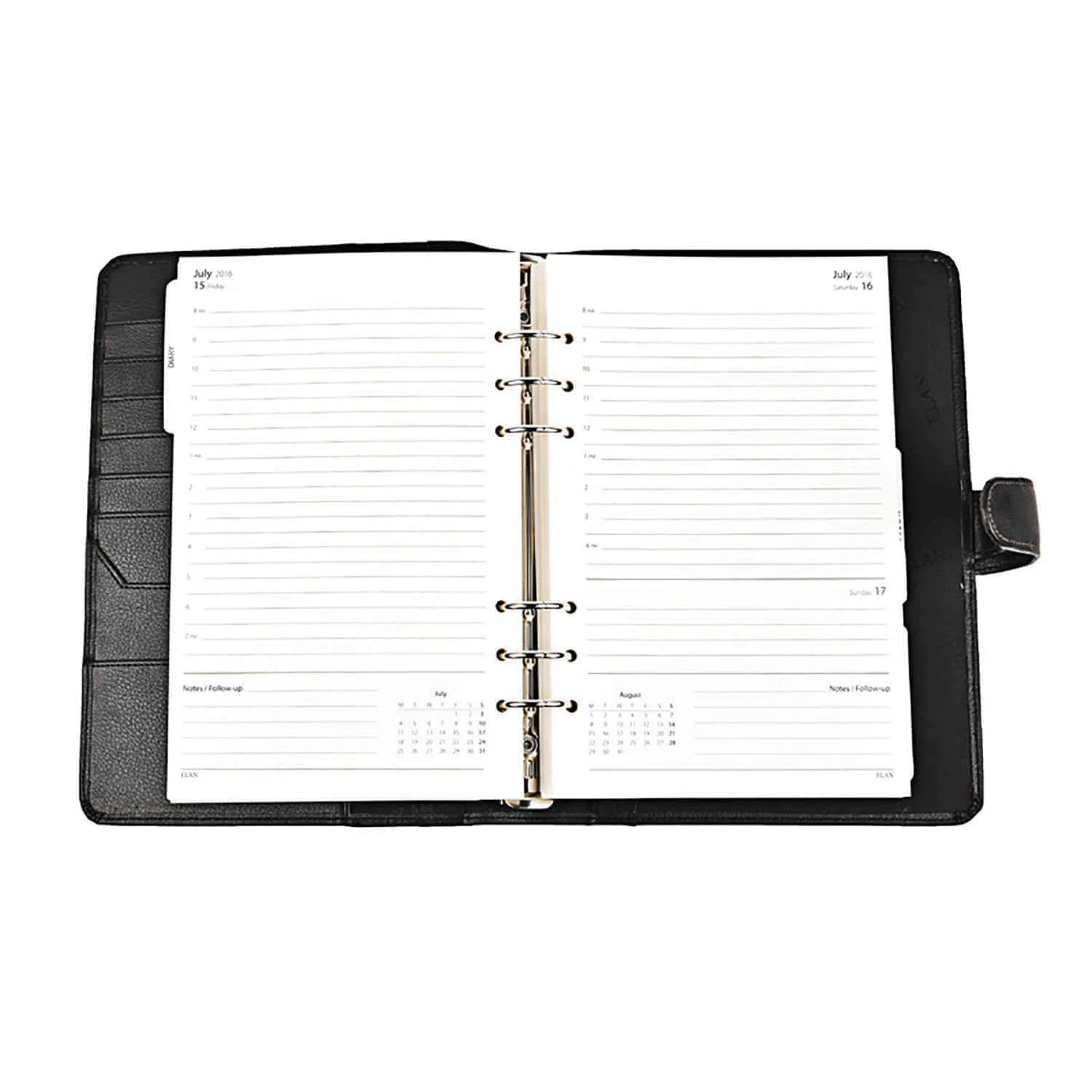 Elan Executive Non Leather Planner Organizer, Black - A5