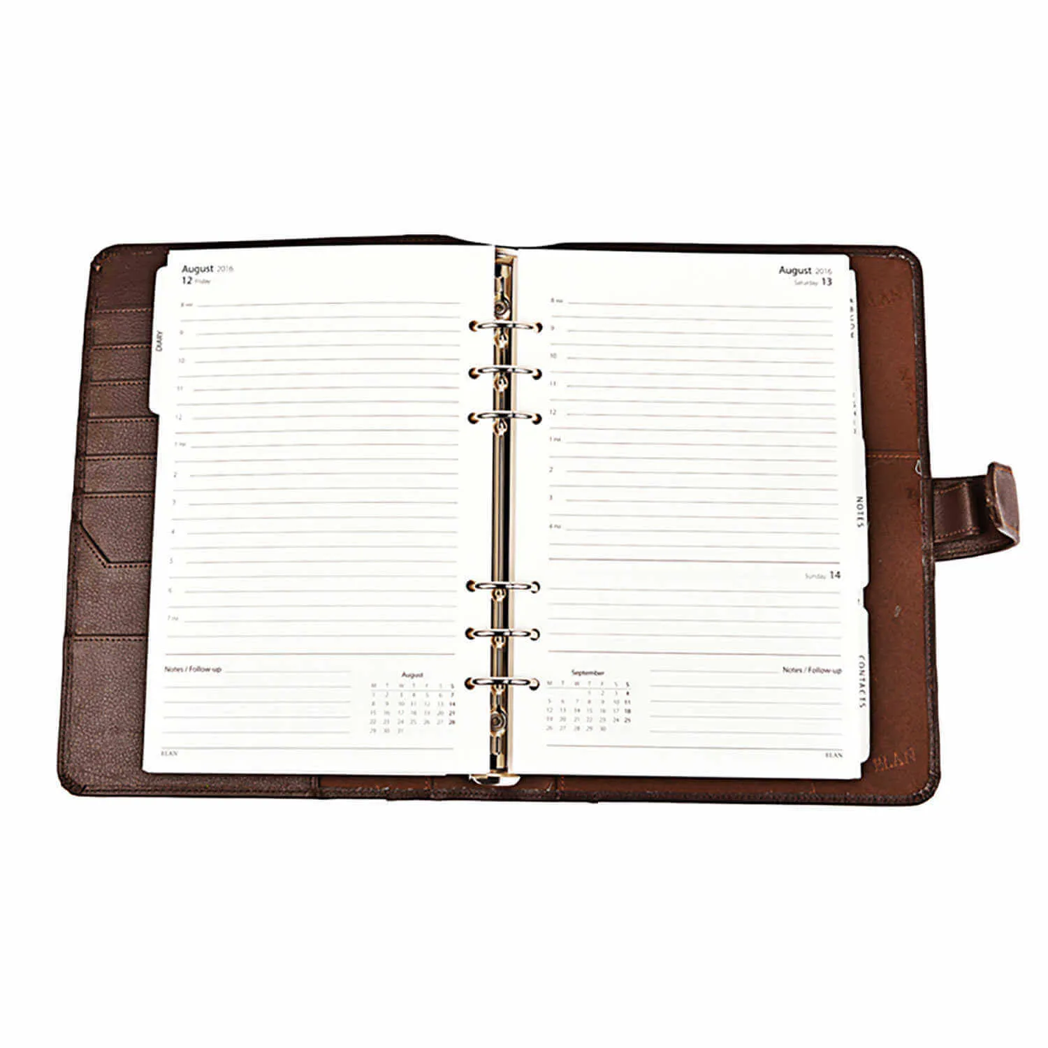 Elan Executive Non Leather Planner Organizer, Brown - A5