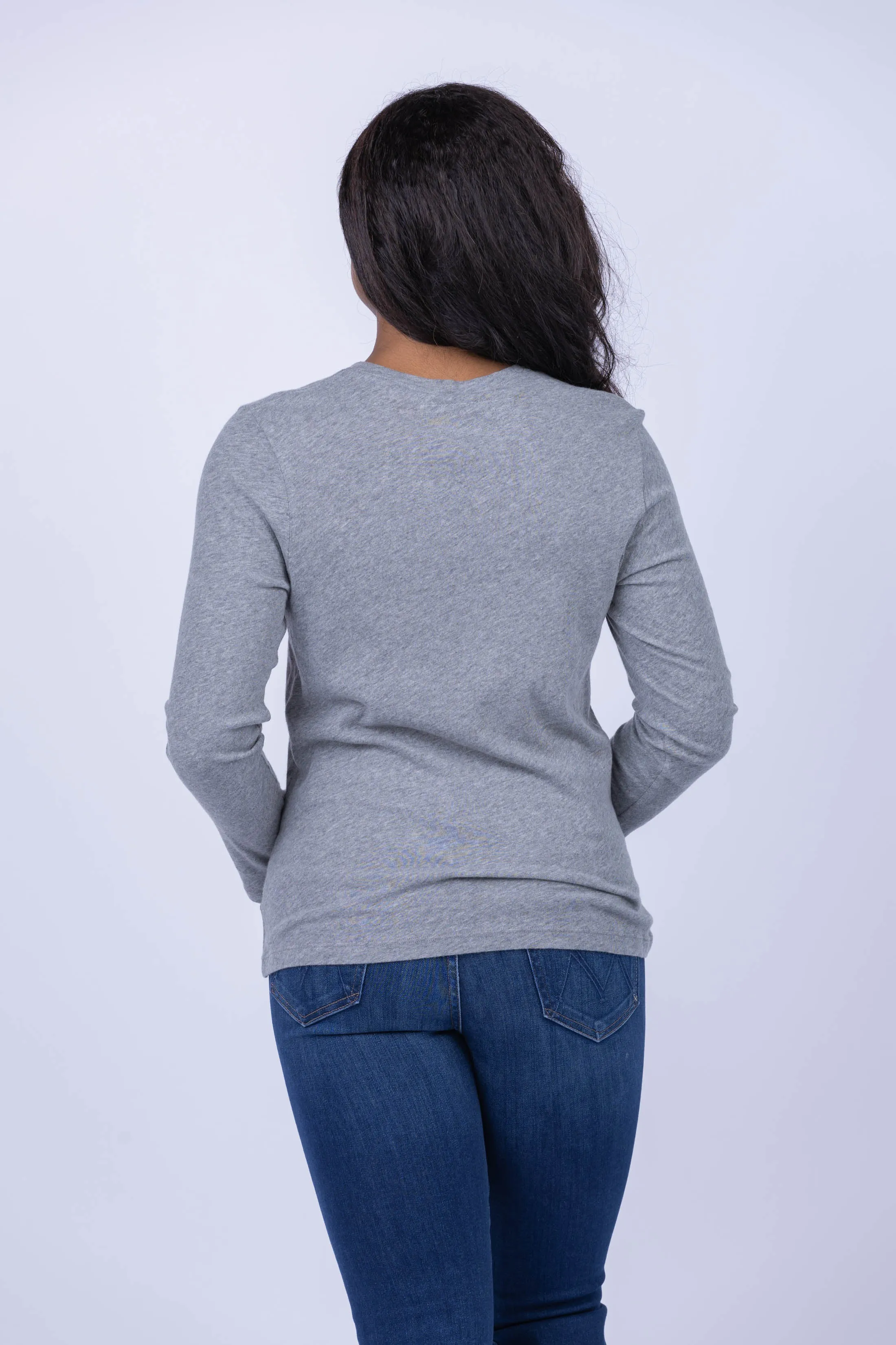 Enza Costa Cashmere Loose Long Sleeve in Smoke