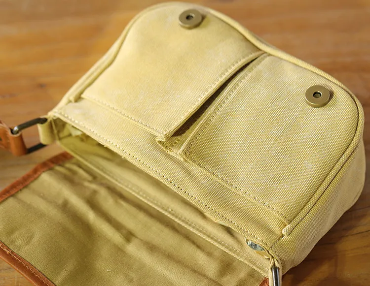 Ethnic Style Ladies Small Canvas Crossbody Bag Women's Satchel Bag