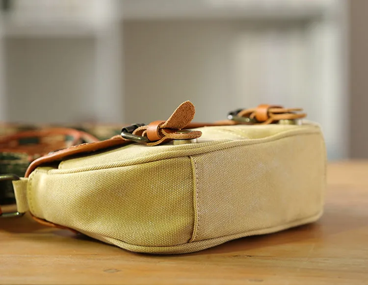 Ethnic Style Ladies Small Canvas Crossbody Bag Women's Satchel Bag